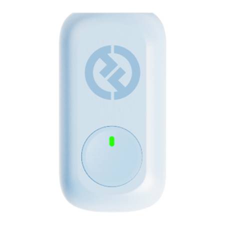Hollyland LARK A1 Combo (Sky Blue, USB-C + Lightning) - zestaw, bezprzewodowy system audio, 2x mikrofon krawatowy, etui ładujące, niebieski - nadajnik